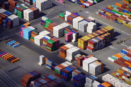 Der Containerhafen von Aarhus