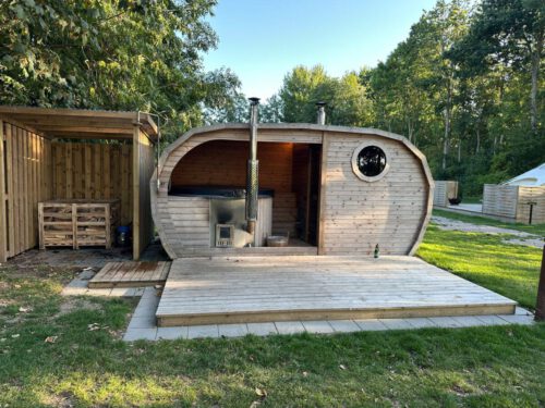 und anschließend in die Sauna gehen